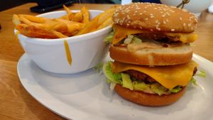 The Big Secret with cheese fries at J Selby's in St Paul