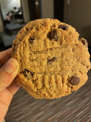 Perfect peanut butter chocolate chip cookie at J Selby's in St Paul