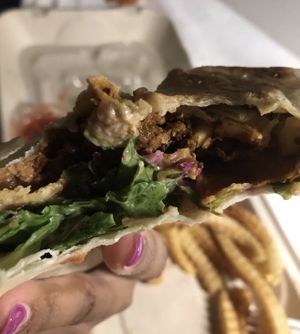 Inside Crunchwrap   at J Selby's in St Paul