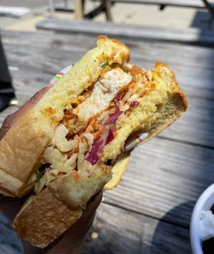 Nashville Hot Chik’n Sandwich (current special)  at J Selby's in St Paul