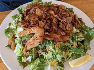 Cesar salad with added chicken and bacon (huge!) at J Selby's in St Paul