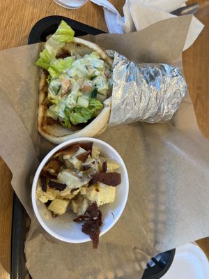 The Gyro with potato salad  at J Selby's in St Paul