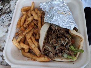 Gryo and fries at J Selby's in St Paul