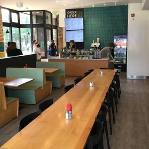 Ordering counter & dining area at J Selby's in St Paul