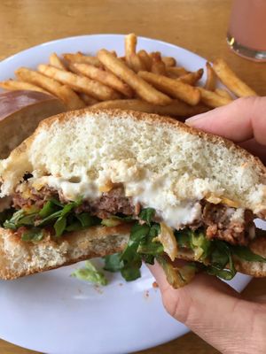 Steakhouse Burger (new). Really good. at J Selby's in St Paul