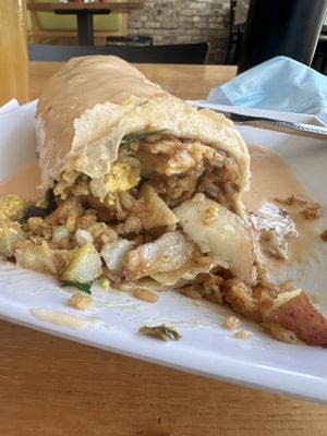 Smothered breakfast burrito   at J Selby's in St Paul