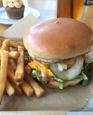 The Dirty Double with fries at J Selby's in St Paul