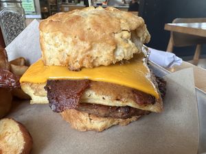 Biscuit breakfast sandwich: really really good   at J Selby's in St Paul