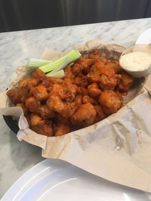 Cauliflower hot wings! Delicious  at J Selby's in St Paul
