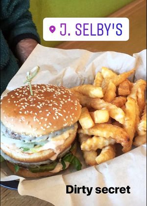 Dirty secret is this is the naughtiest & most scrumptious burger to ever live at J Selby's in St Paul