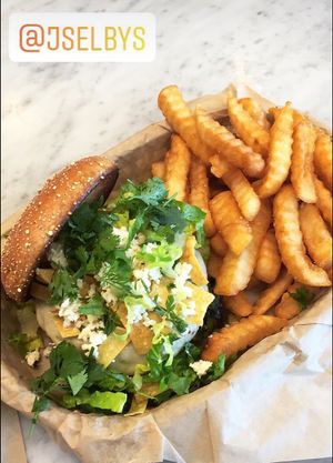 This was one of their weekly specials - spicy queso burger   at J Selby's in St Paul