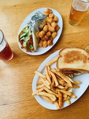The Gyro & Nashville Hot Chickin Sandwich at J Selby's in St Paul