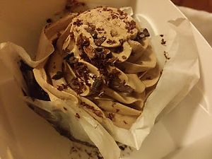 Chocolate cupcake (gluten free but you wouldn't know)  at The Alley in Melbourne