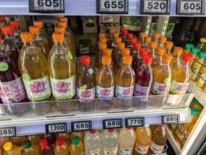 Local kombucha.  Drier than back home. at Champion in Moorea