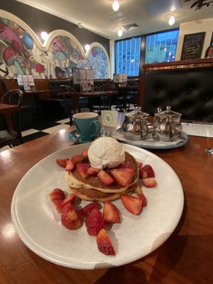 Omg I thought I make the best vegan pancakes but I was wrong! The pancake Parlour does!!! Best pancakes I’ve ever eaten. The only downside is that they are ridiculously pricey.  at The Pancake Parlour - Melbourne Central in Melbourne