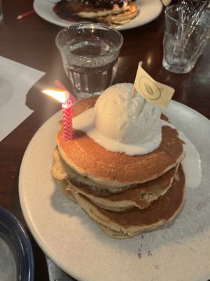 classic v/low gluten stack  at The Pancake Parlour - Melbourne Central in Melbourne
