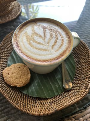 Soy milk coffee options!  at Herb Library  in Ubud