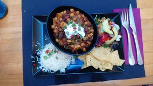 Chili sin carne at La Esterella in Lagos