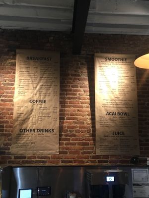 Breaky and drinks at Pure Cold Press in Brookline