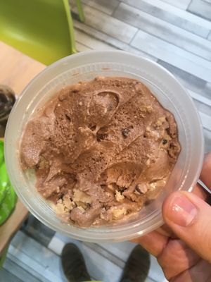 Chocolate cookie dough FoMu at Pure Cold Press in Brookline