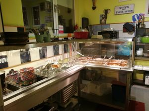 Buffet area at Africa Daily in Lund