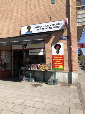 outside  at Africa Daily in Lund