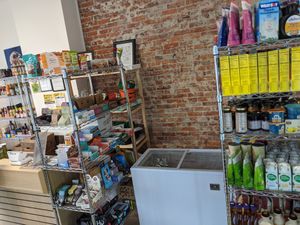 Shelves by the register at V Marks The Shop in Philadelphia