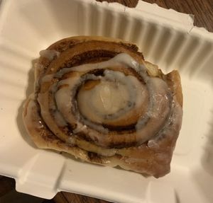 Cinnamon roll from dottie’s donuts at V Marks The Shop in Philadelphia