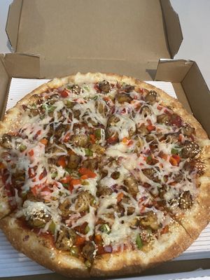 Potato pizza  at Soly's Pizza in Vancouver