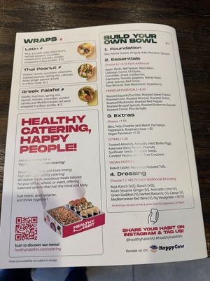 Last menu page  at Healthy Habit  in Hilton Head Island