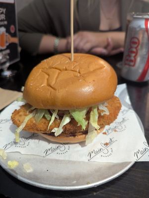 Vegan schnitzel at Main Street Burger Bar in Byron Bay