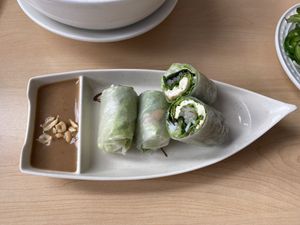 Spring rolls  at Happy Veggie in Redondo Beach