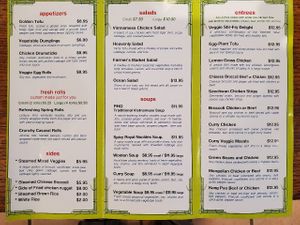 Menu 2/2 at Happy Veggie in Redondo Beach