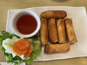 Vegan Egg rolls  at Happy Veggie in Redondo Beach
