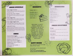 October 2024 Menu 1/2 at Happy Veggie in Redondo Beach