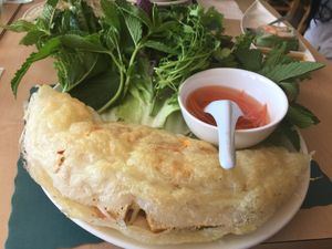 bánh xèo (happy veggie wrap) at Happy Veggie in Redondo Beach