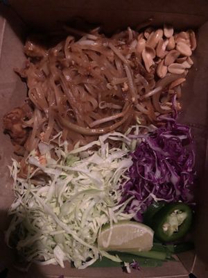 Chicken pad Thai at Happy Veggie in Redondo Beach