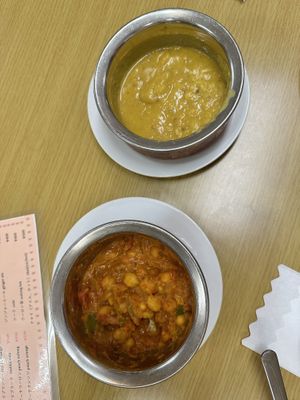 Dal and chana masala   at Royal Nan House in Takayama