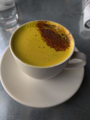 Golden Sun Milk - Tumeric Tea at Wild Root Cafe in Boise