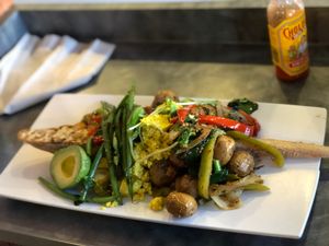 Wild skillet with tofu scramble at Wild Root Cafe in Boise
