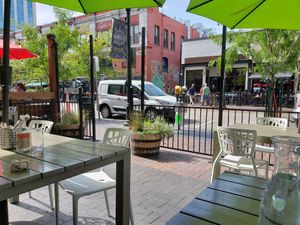 Hip 8th Street location, great people-watching. at Wild Root Cafe in Boise