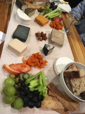 Vegan cheese board with carrot based smoked ‘salmon’ at 10 Cable St in East London
