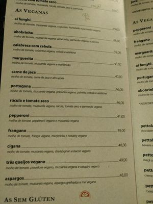 vegan options at Galpao da Pizza in Sao Paulo