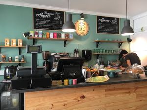 Inside  at Aloha Cafe in Lisbon