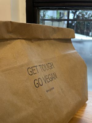 Get tough! Go vegan!  at Vegano SP in Sao Paulo