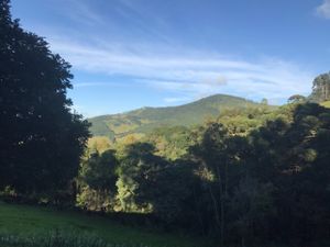 Bedroom's view at Rancho dos Gnomos in Joanopolis