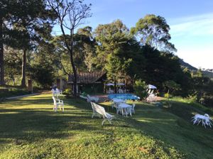 Swimming pool at Rancho dos Gnomos in Joanopolis