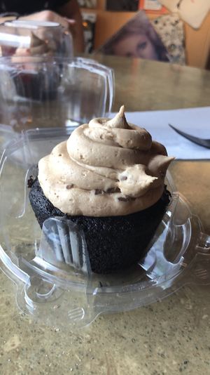 Chocolate cupcake at Little Nook Cafe in West Sayville