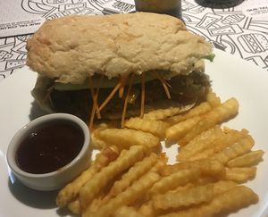 burger combo at Black Burger in Belo Horizonte