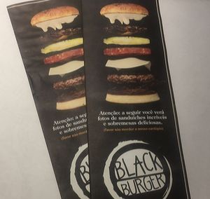 menu at Black Burger in Belo Horizonte